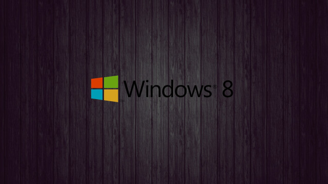 Dark wood windows8 logo windows8 free wallpaper - medium preview image