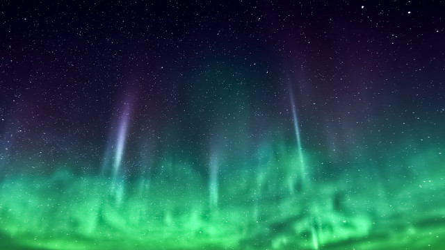 Green purple aurora borealis night free wallpaper - medium preview image