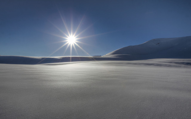 Sunlight snowy mountains blue sky free wallpaper - medium preview image