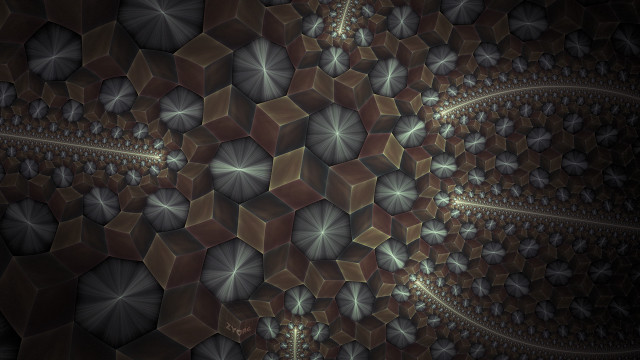 Umbrella room fractal art honeycomb free wallpaper - medium preview image