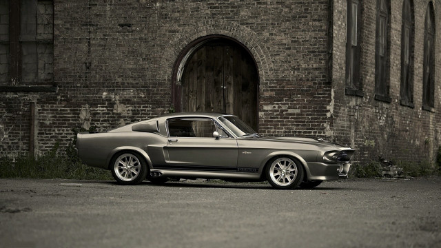 Car parked brick building door free wallpaper - medium preview image