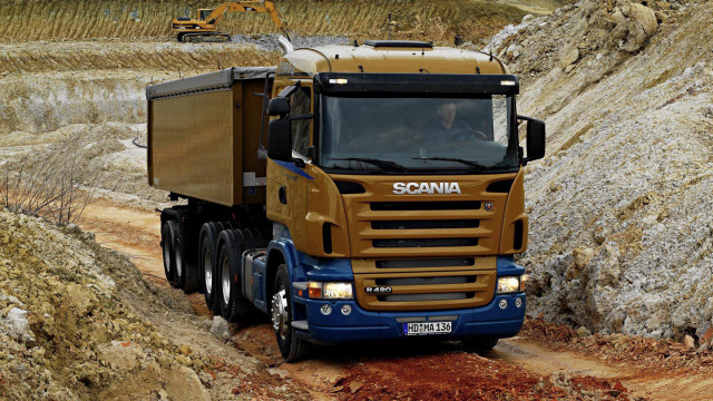 Truck dirt road hill tractor free wallpaper - medium preview image