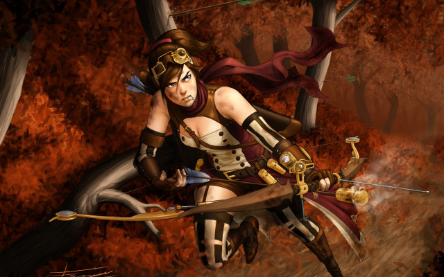 Forest archer autumn fantasy league free wallpaper - medium preview image