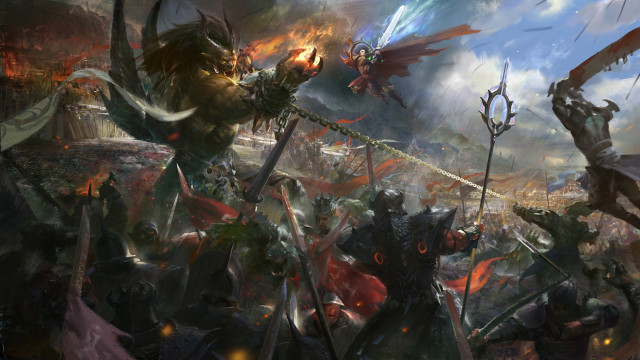 Battle fantasy sword fire armor free wallpaper - medium preview image