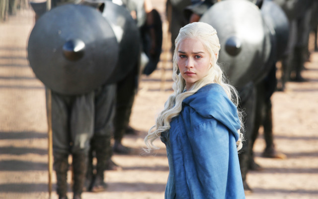 Woman blue dress shield group free wallpaper - medium preview image