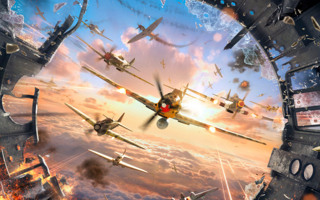 Planes cloudy sky fire hydrant free wallpaper - medium preview image