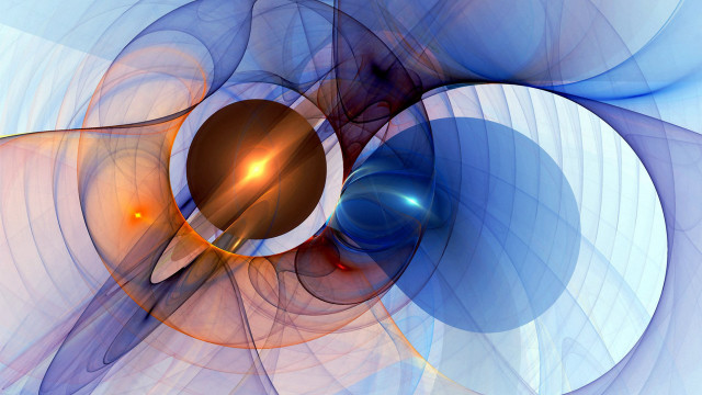 Blue orange spiral sphere abstract free wallpaper - medium preview image