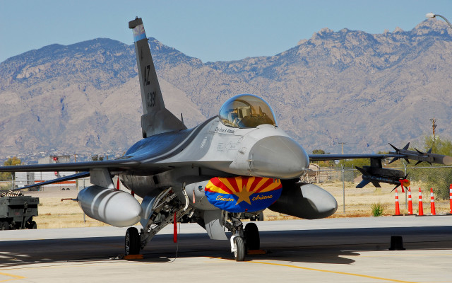 Fighterjet mountains airport fenced epic free wallpaper - medium preview image
