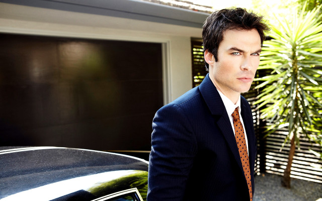 Handsome man suit tie car free wallpaper - medium preview image