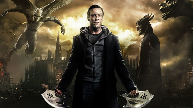 Man dragon cityscape knives coat free wallpaper - medium preview image