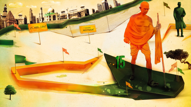 Bapu boat man flag city free wallpaper - medium preview image