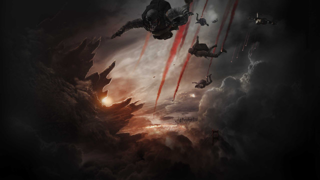 Fighter jets cloudy sky night free wallpaper - medium preview image