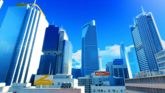 Cityscape clouds sky sign architecture free wallpaper for desktop - medium preview image