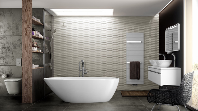 Bathroom white tub toilet sink free wallpaper - medium preview image