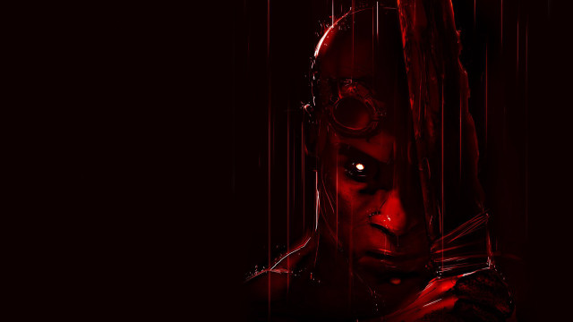 Man knife bloody face red free wallpaper - medium preview image