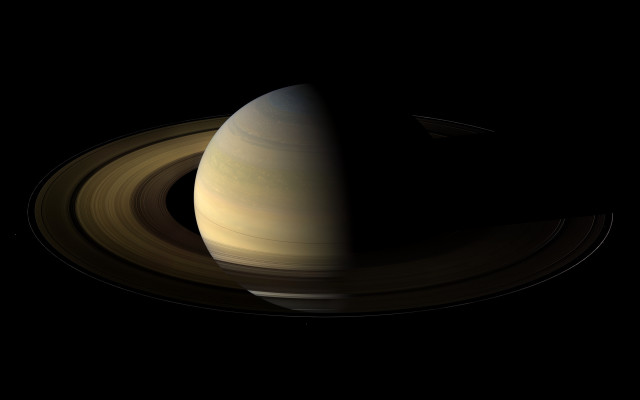 Saturn dark sky white disk free wallpaper - medium preview image