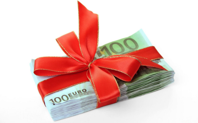 Stack of money red ribbon free wallpaper - medium preview image
