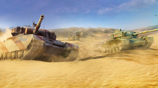Tanks hill plane helicopter beach free wallpaper - medium preview image