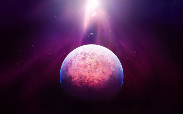 Red blue planet bright light free wallpaper - medium preview image