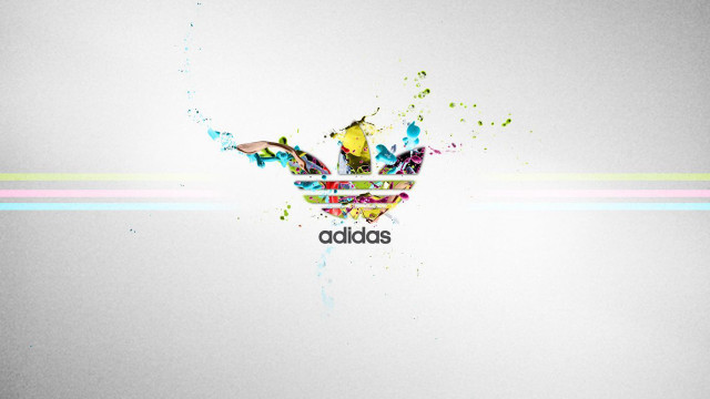 Adidas colorful logo multicolored stripe free wallpaper - medium preview image