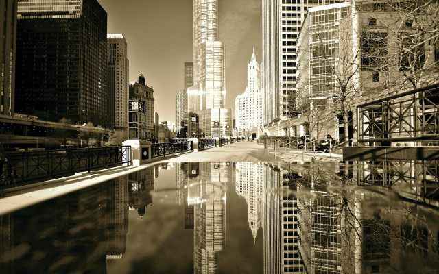 Tokyo cityscape bridge river rubble free wallpaper - medium preview image