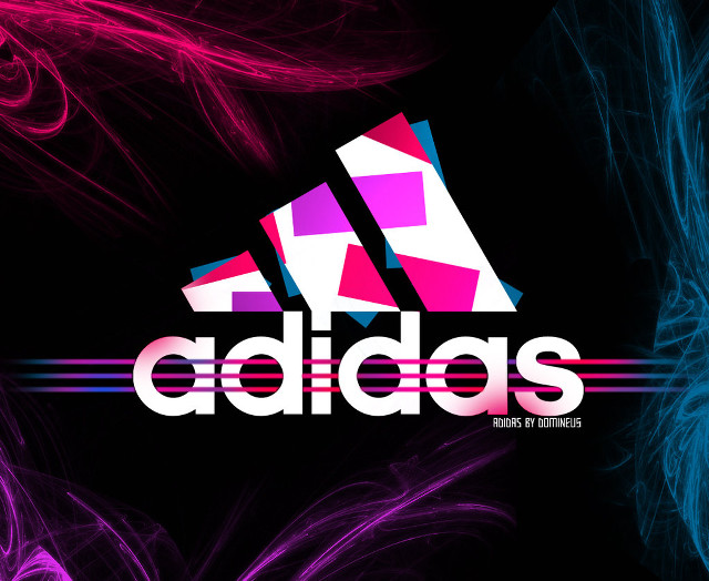 Colorful adidas logo black background #3 free wallpaper - medium preview image