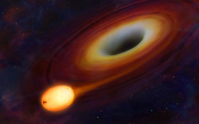 Black hole sky space aurora free wallpaper - medium preview image
