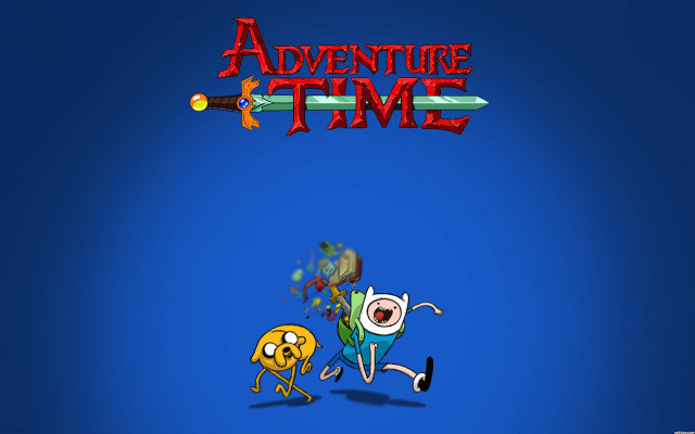 Cartoon character running game blue free wallpaper - medium preview image