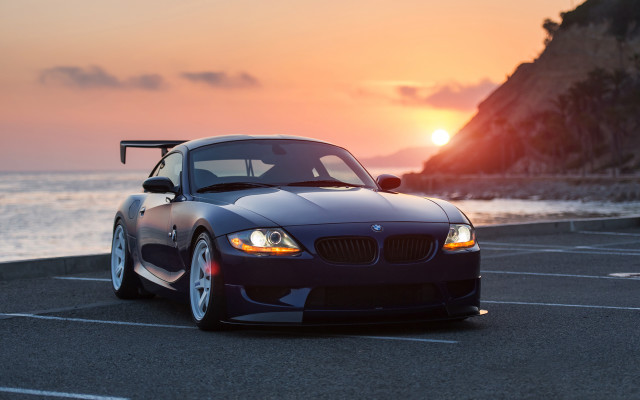 Car ocean sunset 3d mountain free wallpaper - medium preview image