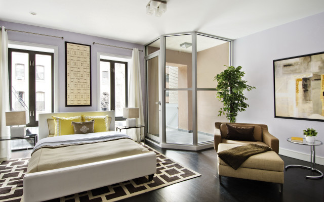 Bedroom city view light space free wallpaper - medium preview image