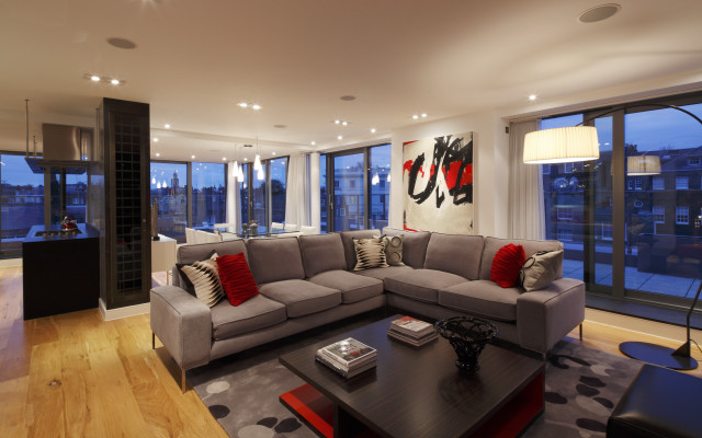 Living room couch table city #2 free wallpaper - medium preview image
