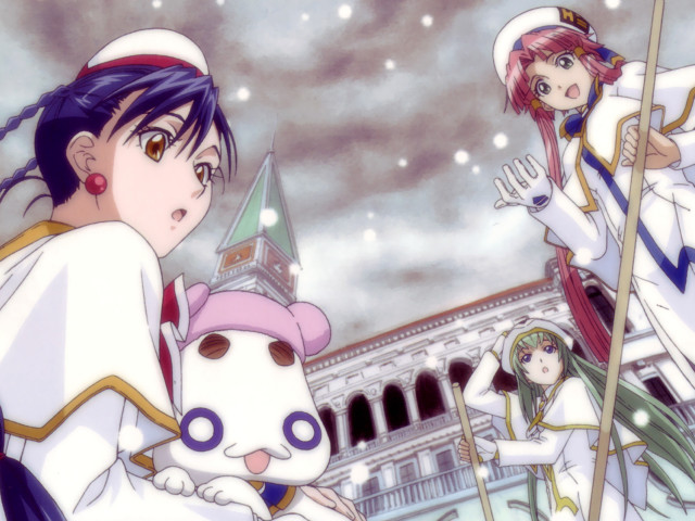 Anime girls clock tower building #2 free wallpaper - medium preview image