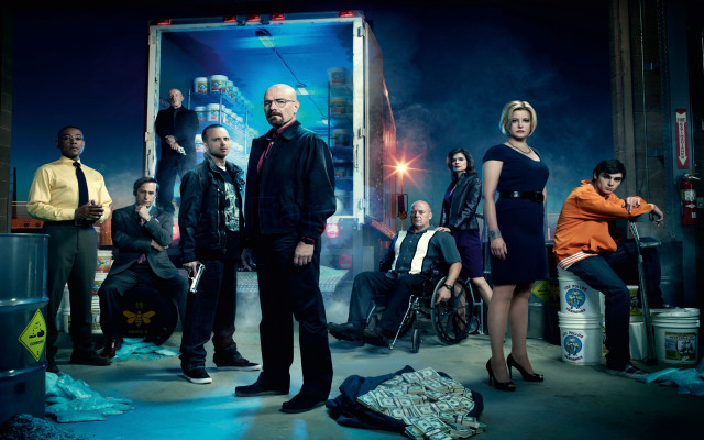Warehouse truck group people suit free wallpaper - medium preview image