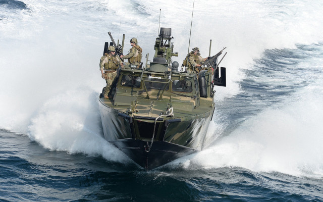 Military ship waves watercraft action free wallpaper - medium preview image