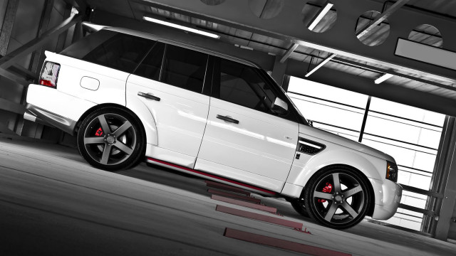 White range rover parking garage #3 free wallpaper - medium preview image