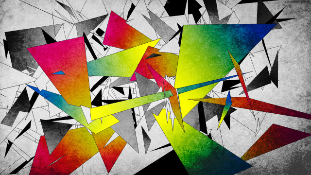 Multicolored abstract geometric checkered white free wallpaper - medium preview image