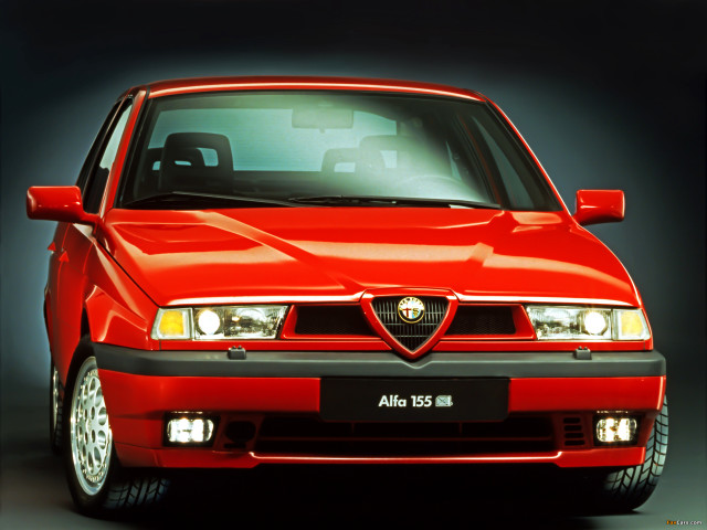 Red alfa car studio photo free wallpaper - medium preview image