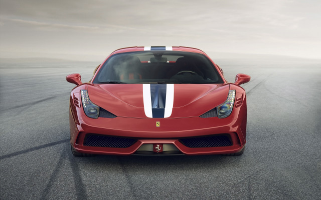 Red sports car white stripe #5 free wallpaper - medium preview image