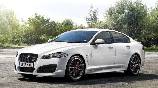 White car parked road trees free wallpaper - medium preview image
