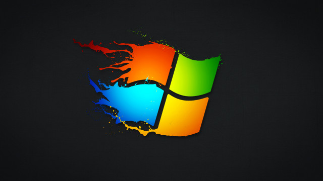 Colorful logo splash paint fire free wallpaper - medium preview image