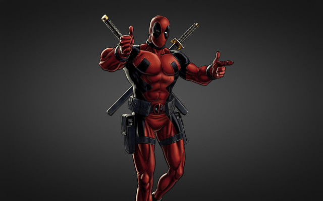 Deadpool swords thumbs up gun free wallpaper - medium preview image