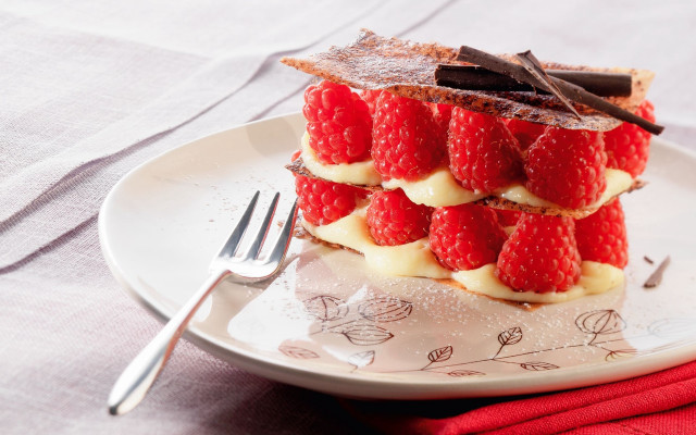 Desserts stack plate fork rococo free wallpaper - medium preview image