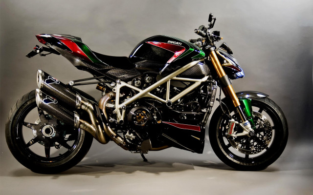 Motorcycle studio gray background stripe free wallpaper - medium preview image