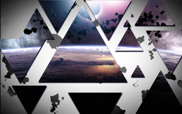 Space station earth star matte free wallpaper - medium preview image