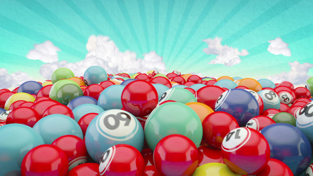 Balls numbers sky clouds background free wallpaper - medium preview image