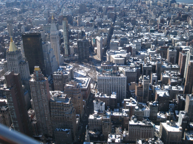 City skyline ashcan tilt shift free wallpaper - medium preview image