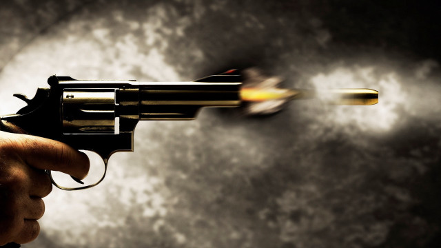 Gun firing explosion smoke muzzle free wallpaper - medium preview image