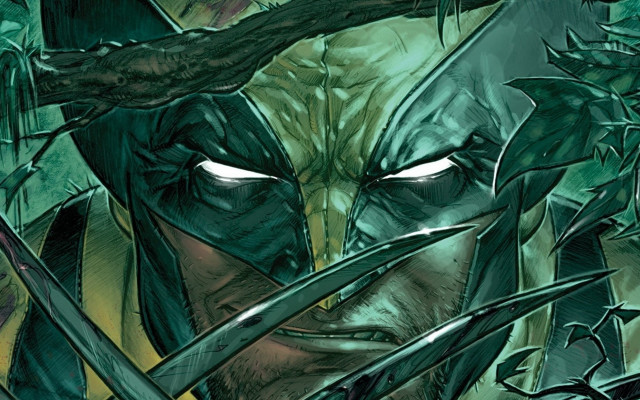 Man green mask knife jungle free wallpaper - medium preview image