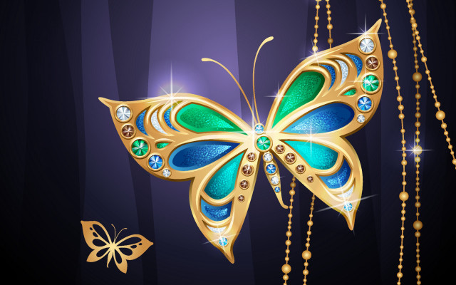Butterfly jewels beads necklace cloisonnism free wallpaper - medium preview image