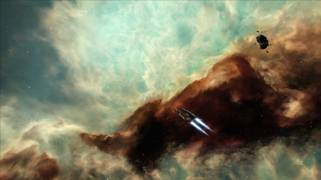 Space station star filled sky free wallpaper - medium preview image